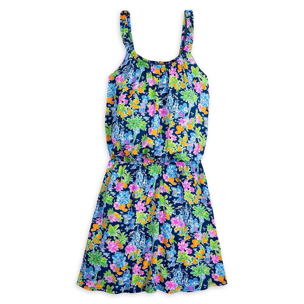 NWT Disney x Lilly Pulitzer Mickey Minnie Mouse Loro 100% cotton romper